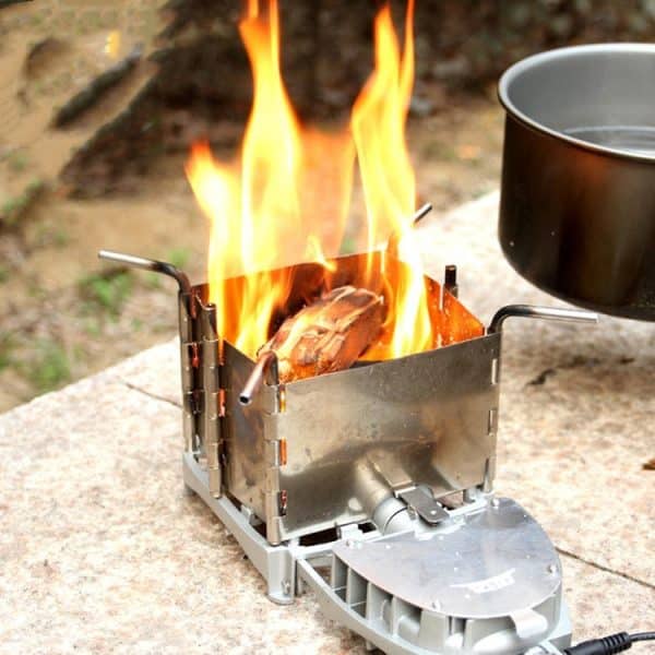 Outdoor Portable Stainless Steel Wood Stove Folding Camping - Image 2
